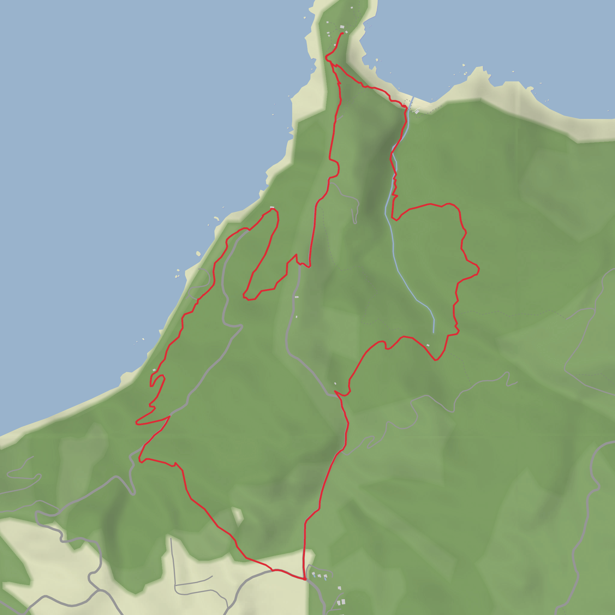 Walking on the Peaks Trail mobile static map