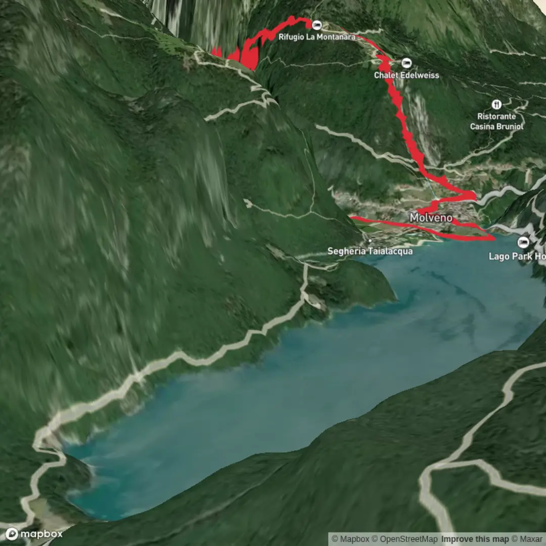 An image depicting the trail Croz dell’Altissimo and its surrounding area.