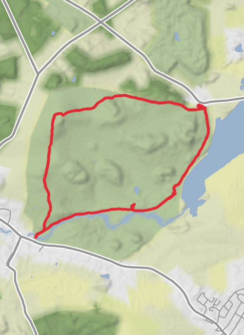 Hike from Leicester mobile static map