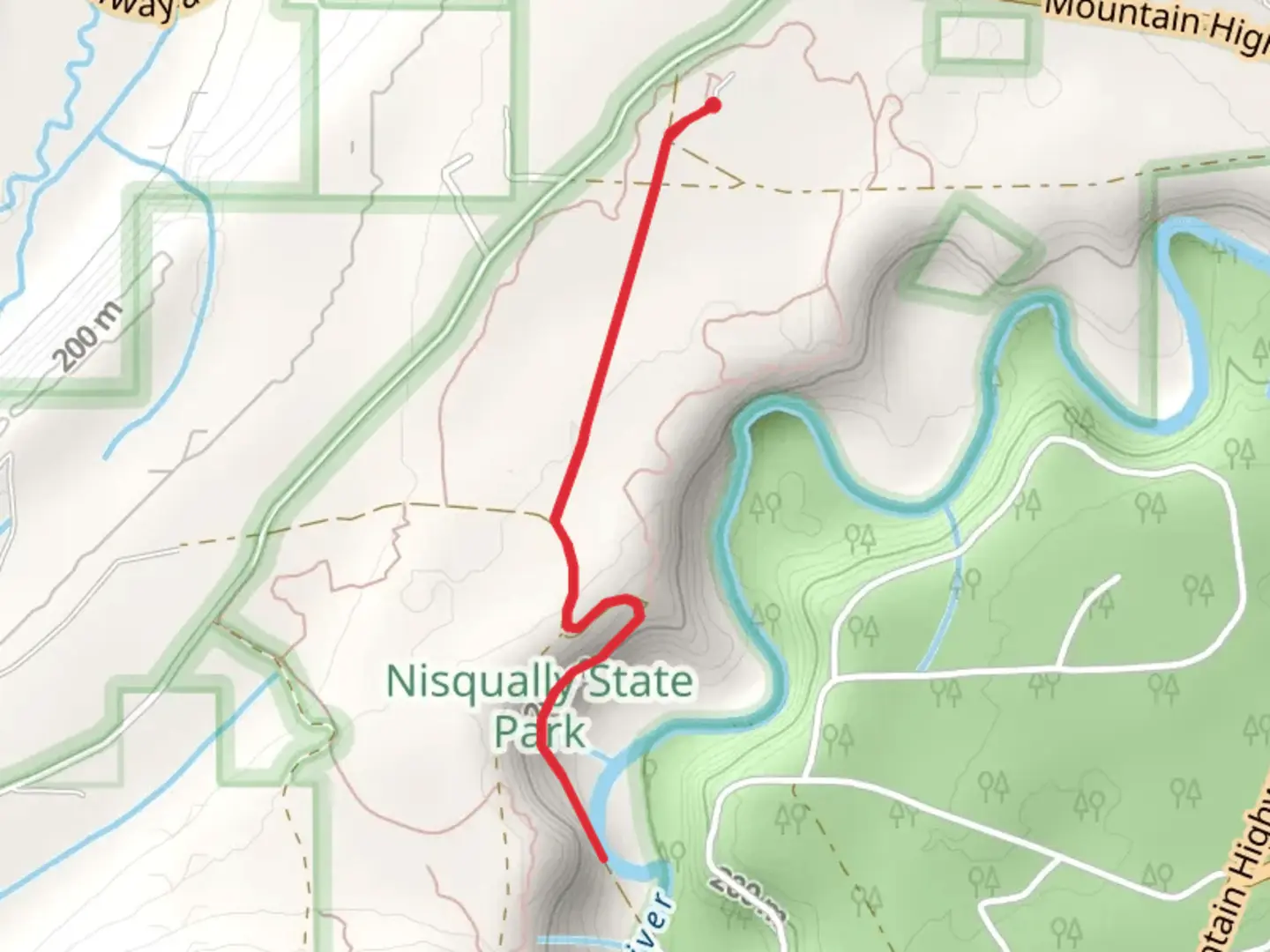 An image depicting the trail Walk to Mashel River and its surrounding area.