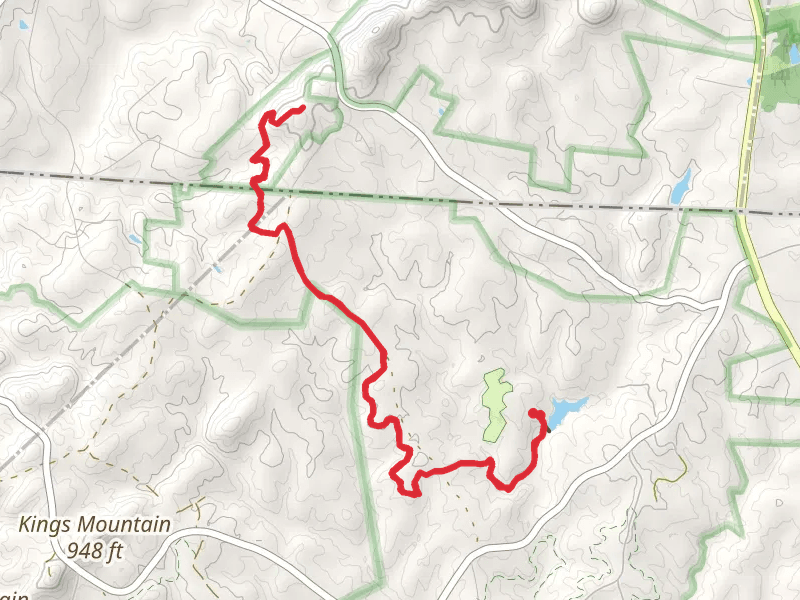 Kings Mountain National Recreation and Ridgeline Trail from Lake Crawford