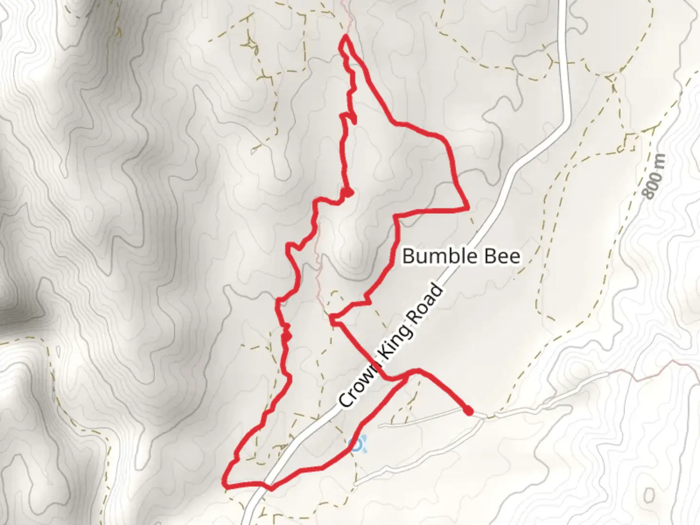 An image depicting the trail Bumble Bee Creek via Black Canyon Trail and its surrounding area.