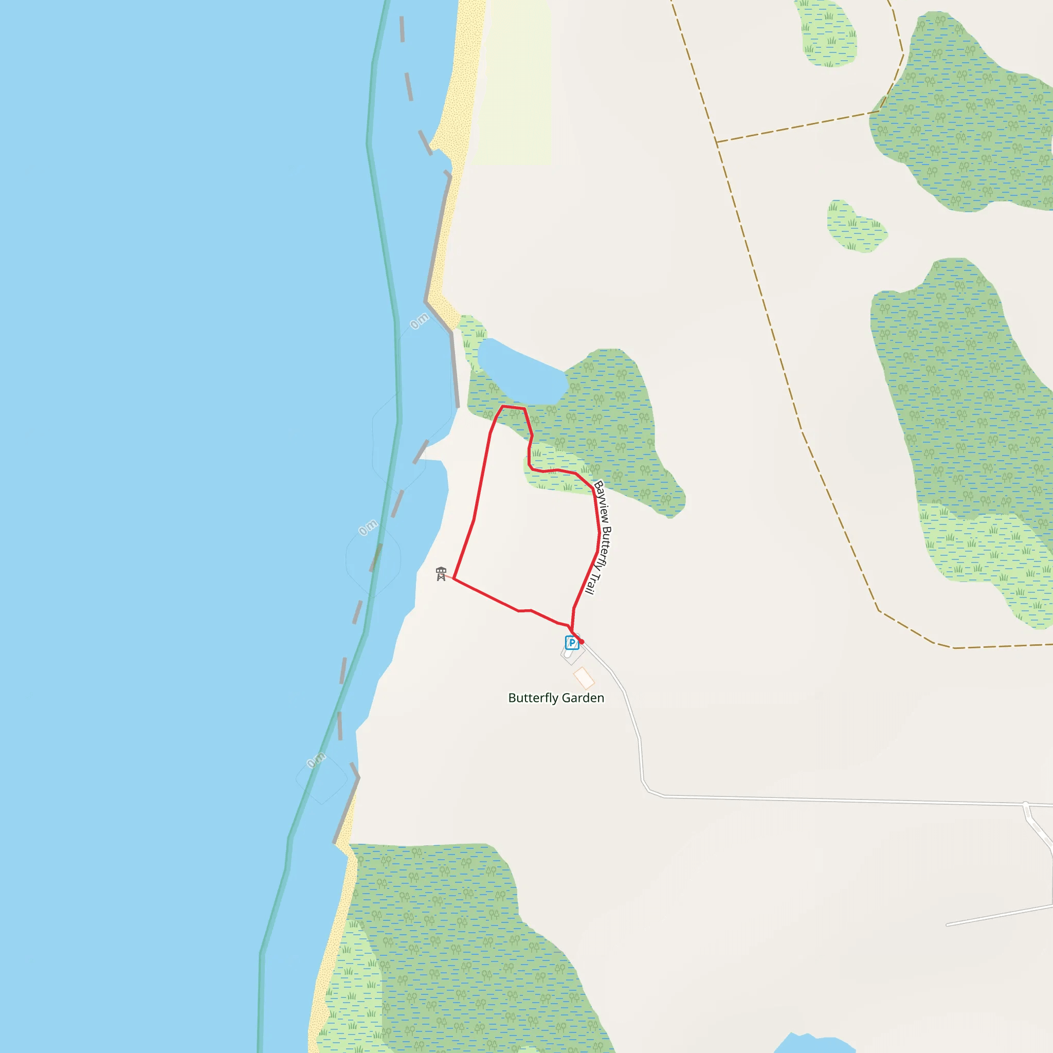 Bayview Butterfly Loop Trail mobile static map