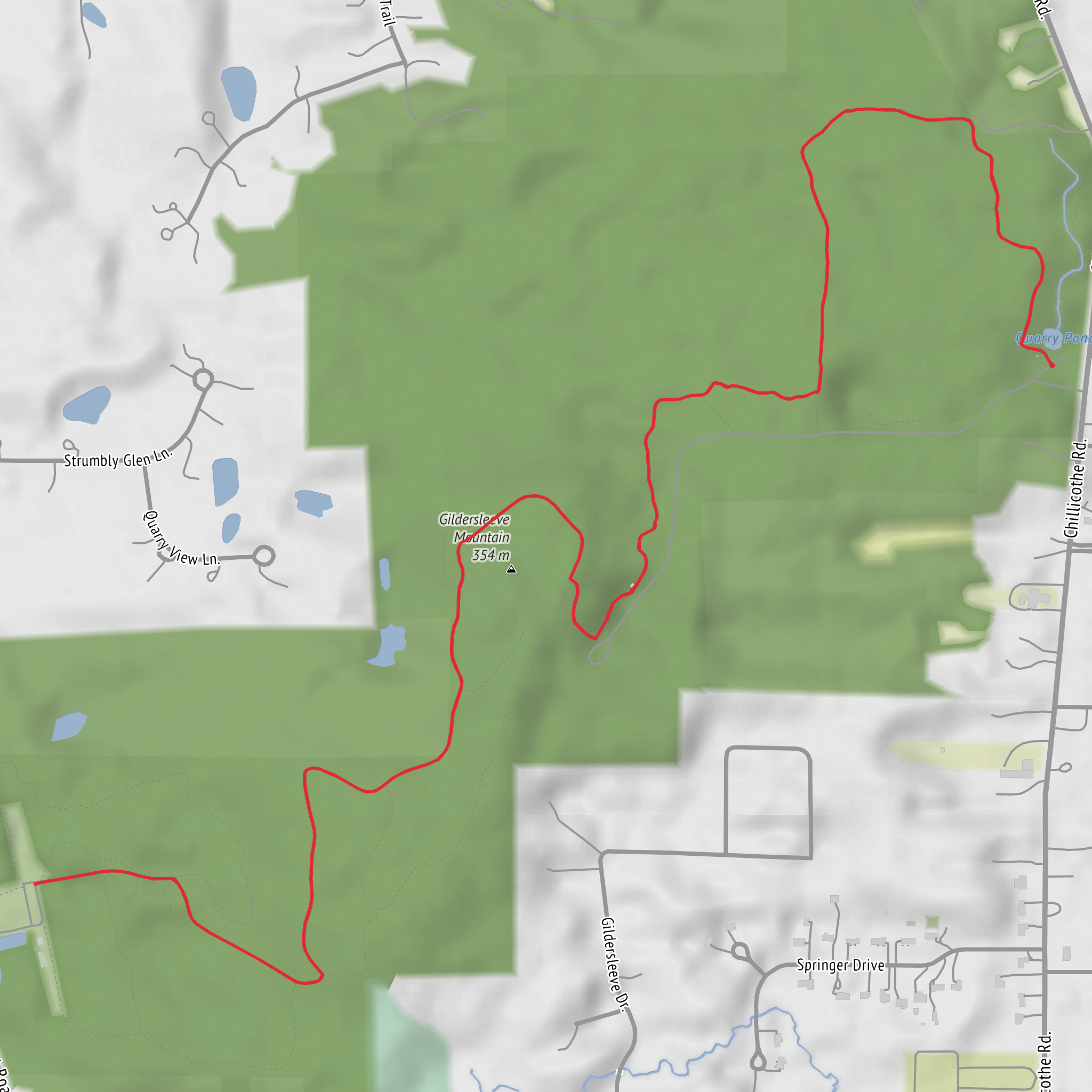 Gildersleeve Mountain via Turkey Trail mobile static map