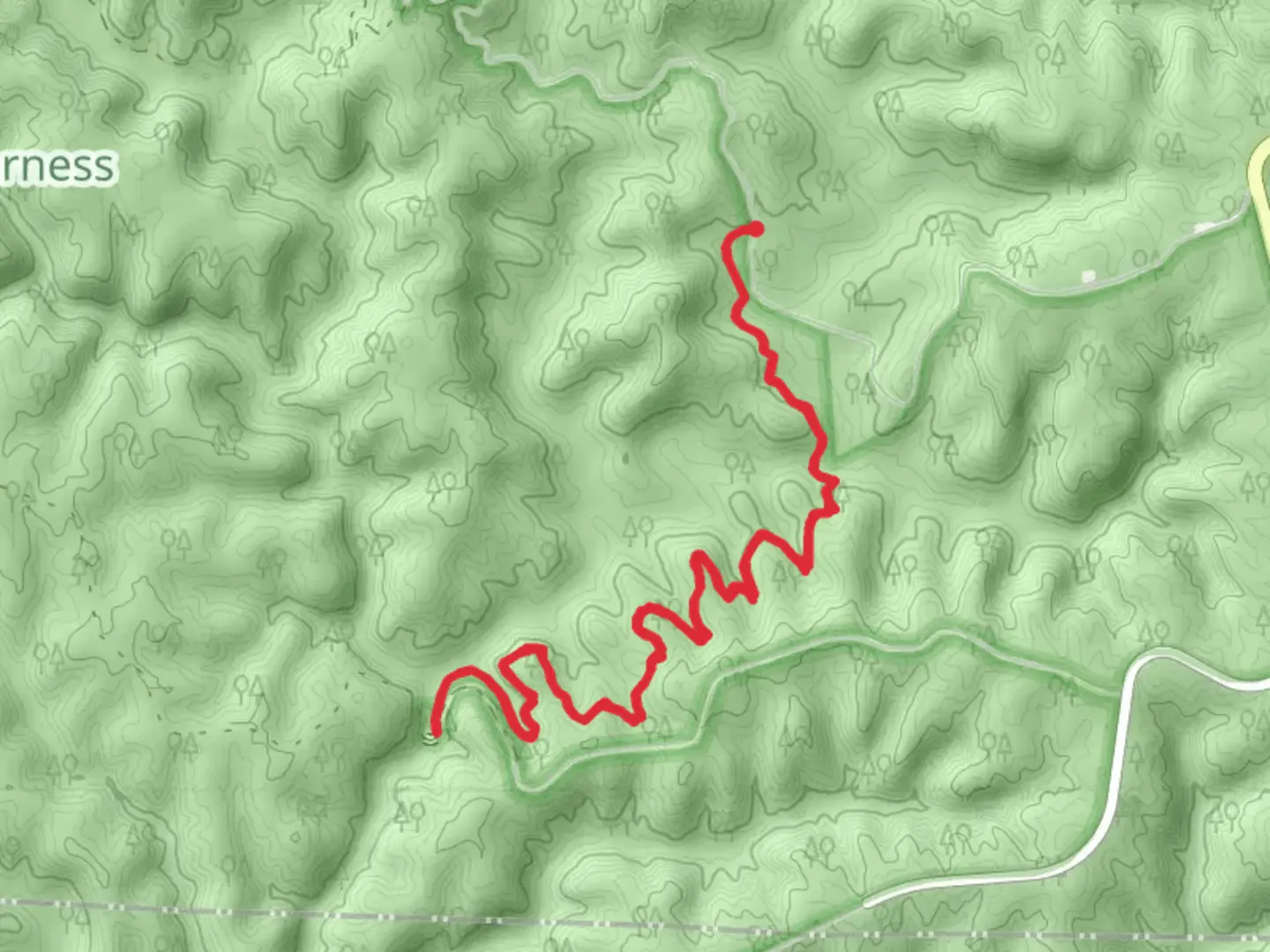 An image depicting the trail Braziel Canyon via Lookout Wild Hiking Trail and its surrounding area.