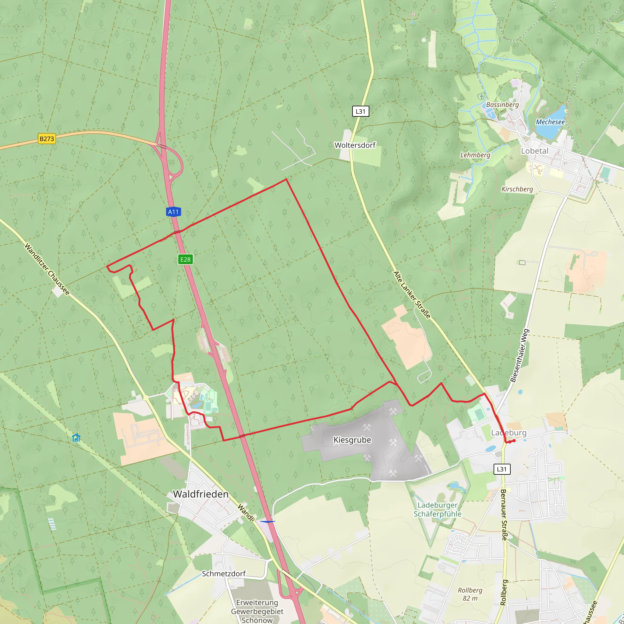 Ladeburg Loop mobile static map