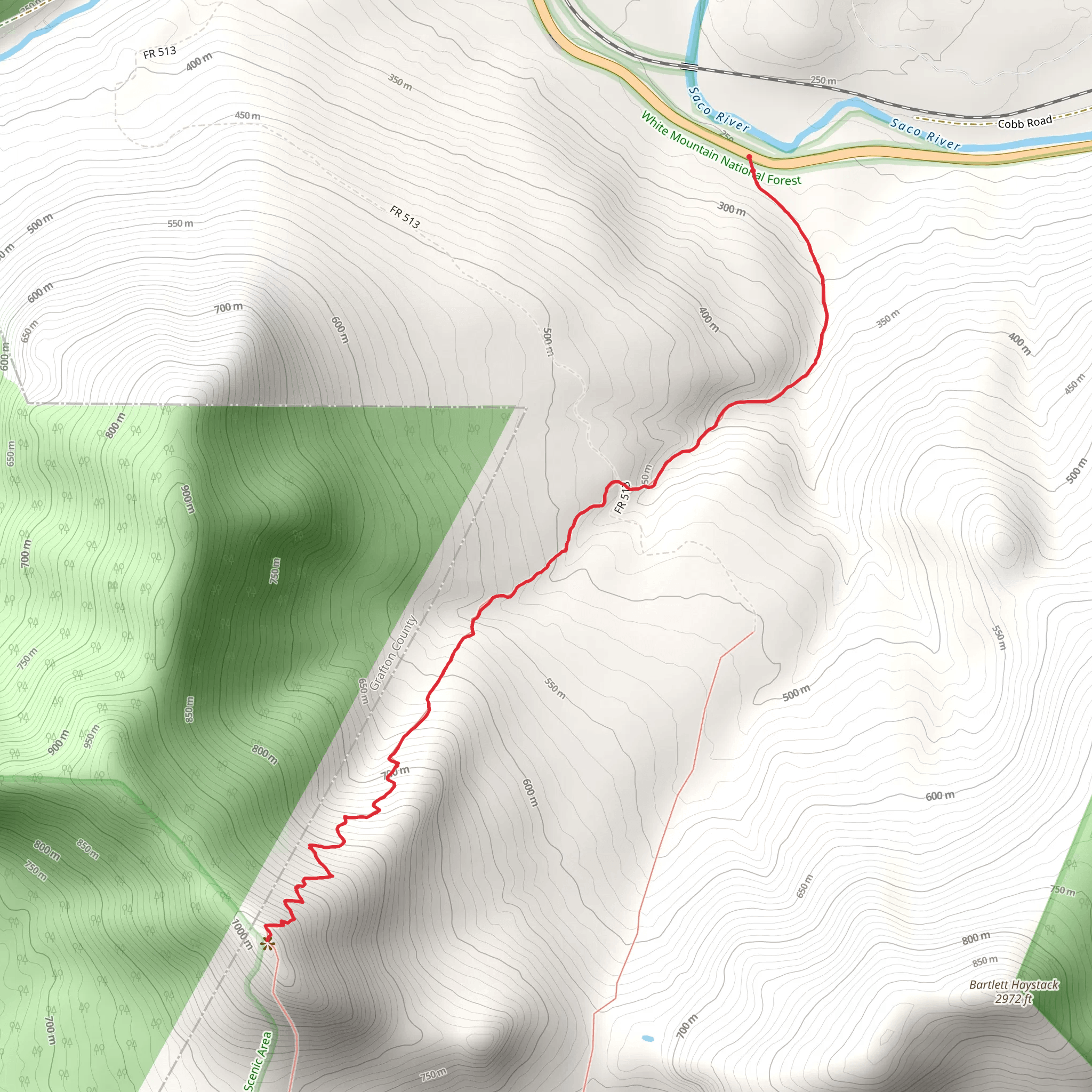 Mount Tremont Trail mobile static map