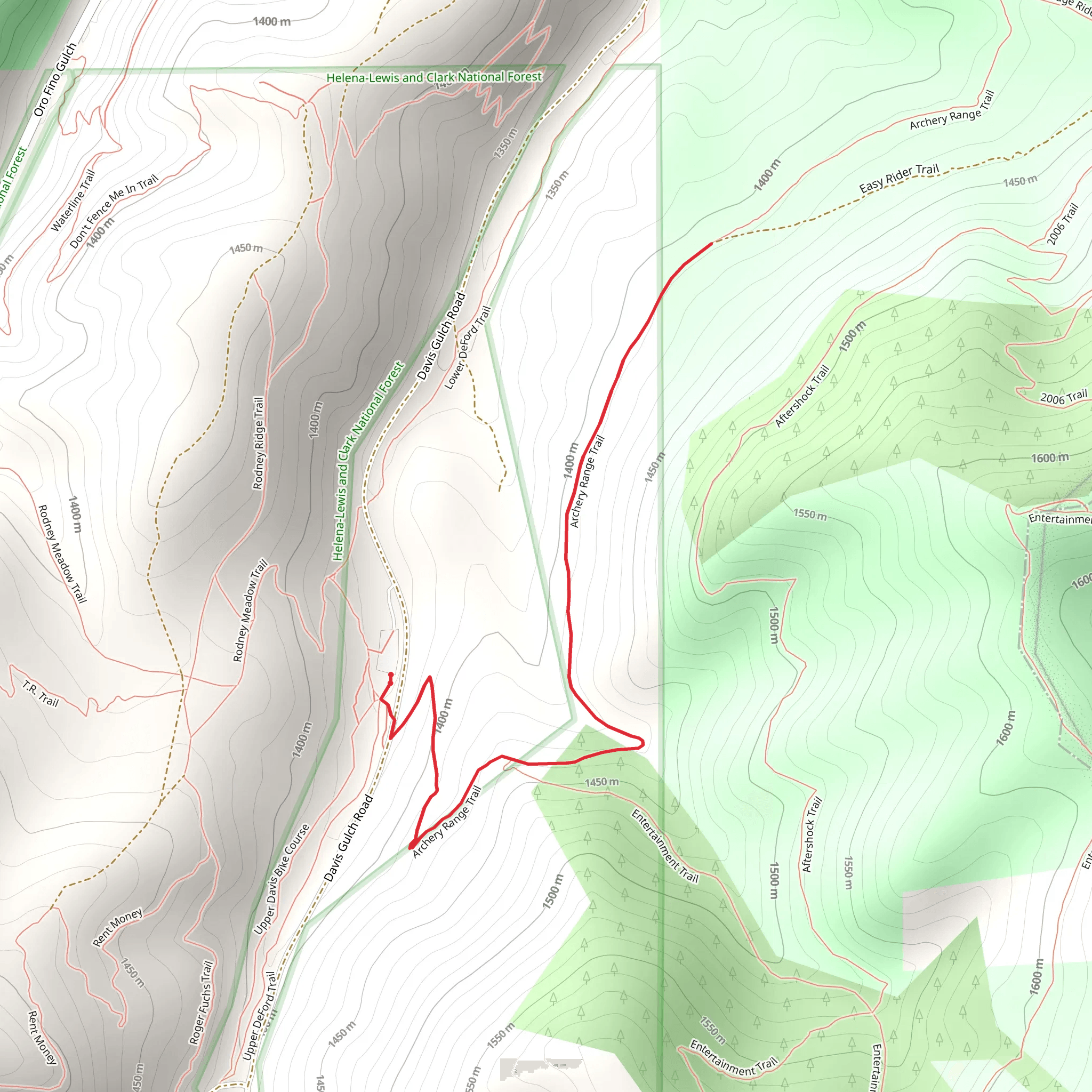 Archery Range Trail mobile static map