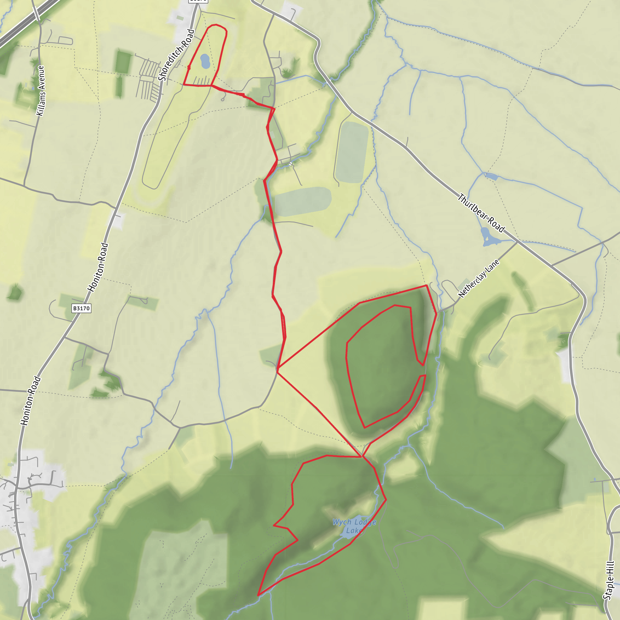 Blackdown Hills mobile static map