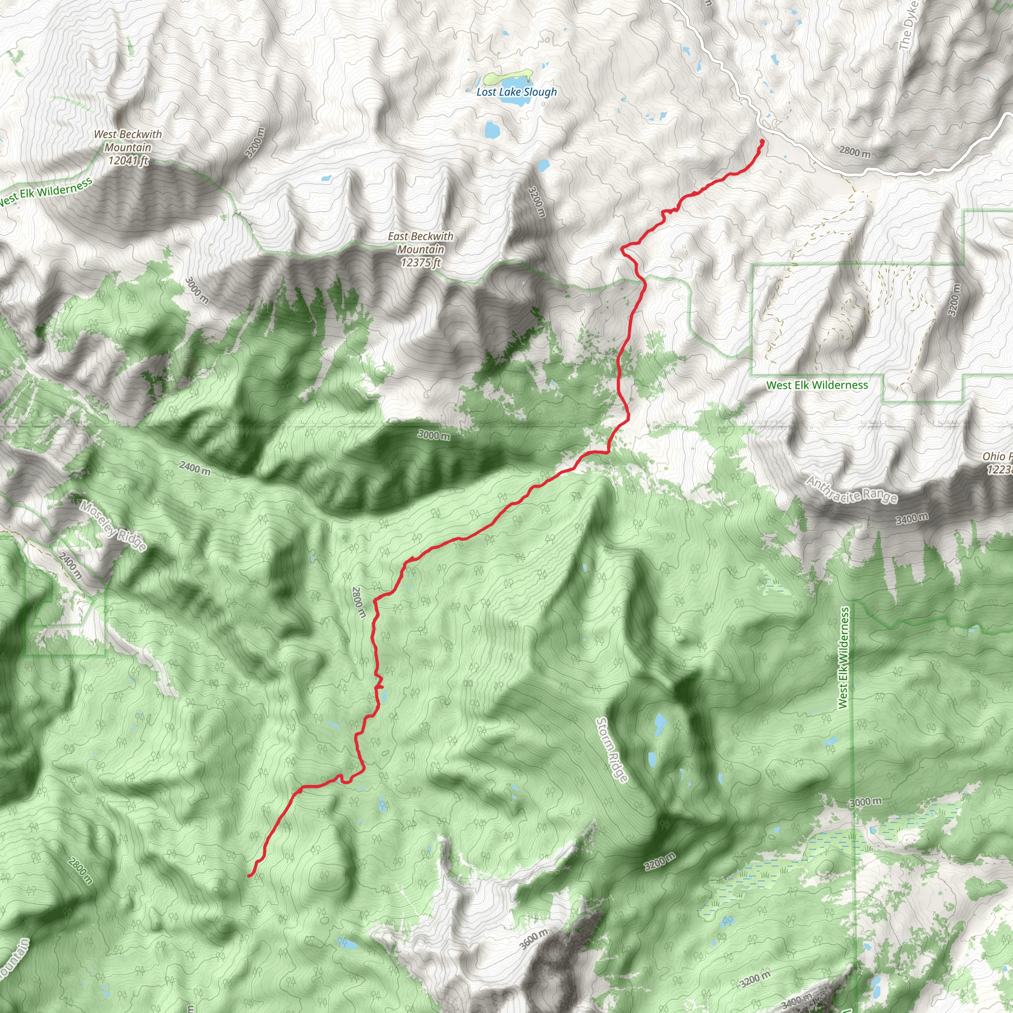 Cliff Creek Trail mobile static map