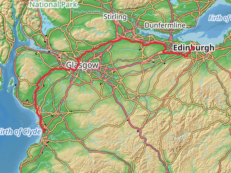 Edinburgh, Colinton tunnel,Falkirk wheel to Ayr.  thumbnail