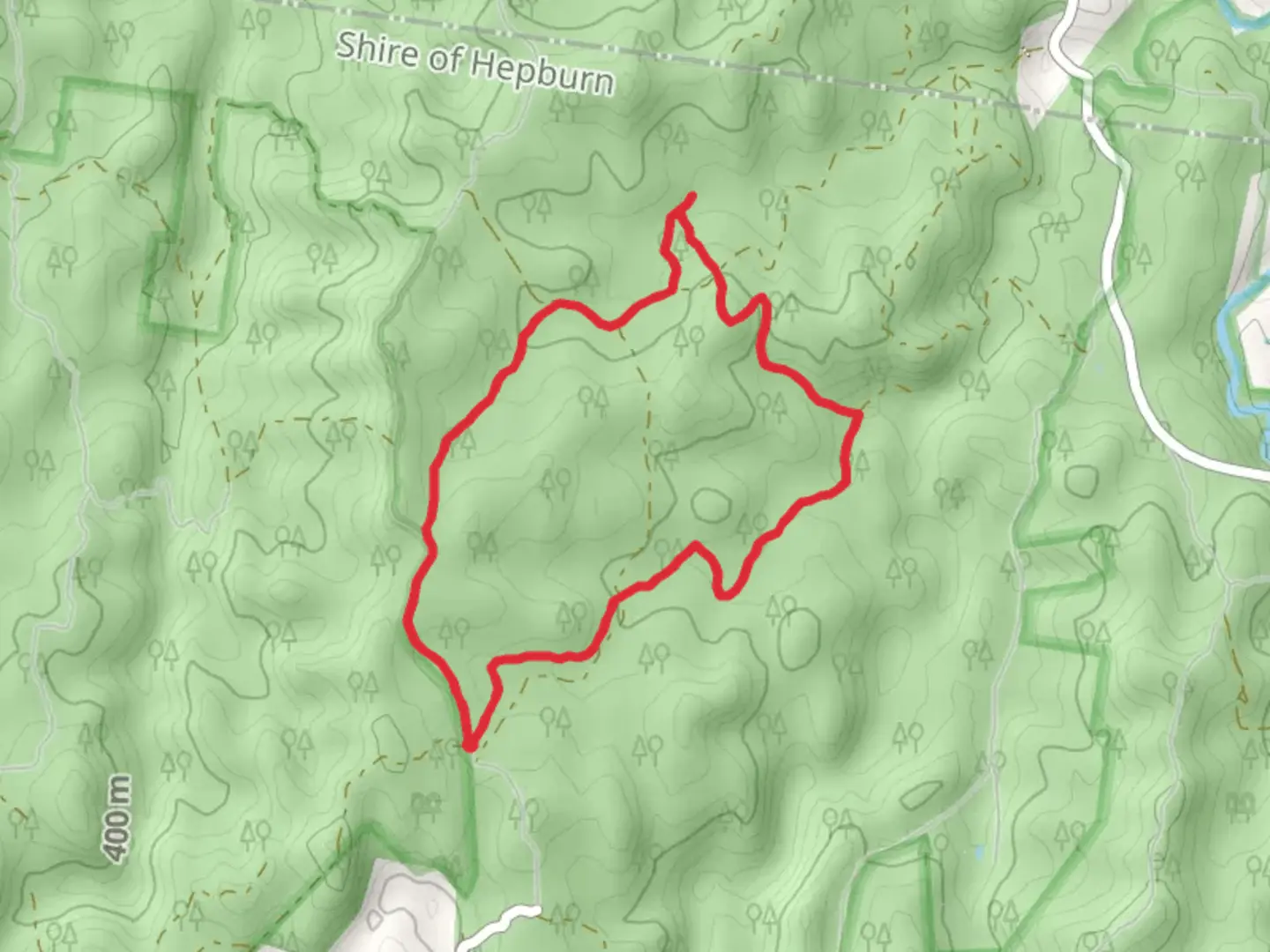 An image depicting the trail Two Creeks Hike and its surrounding area.