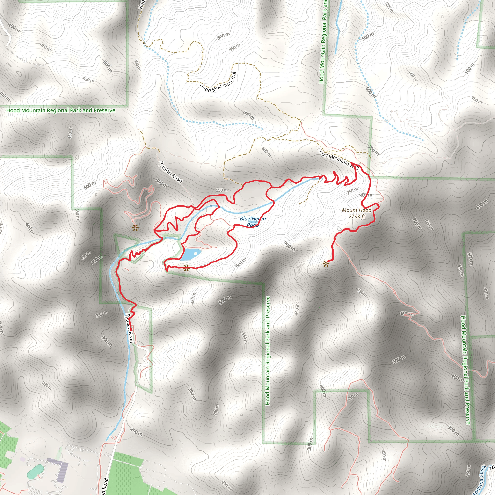Mount Hood and Merganser Pond Loop mobile static map