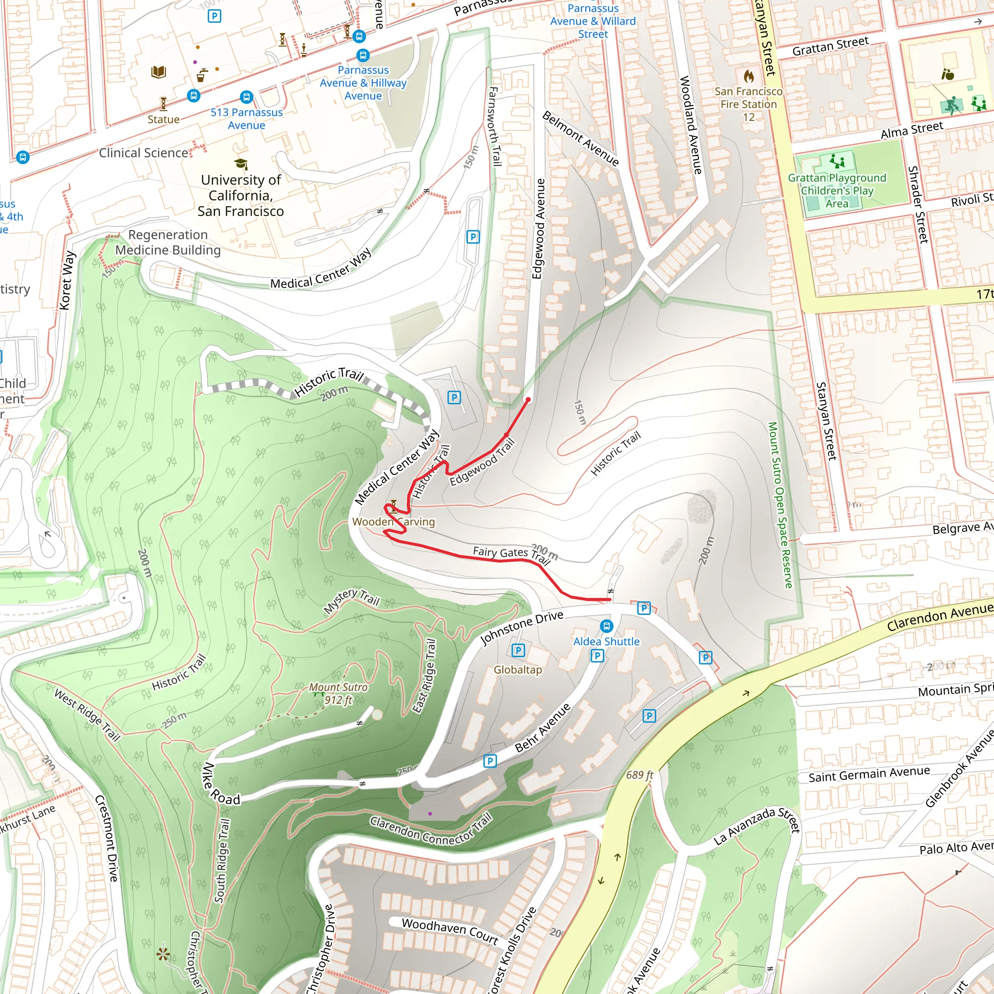 Fairy Gates Trail mobile static map