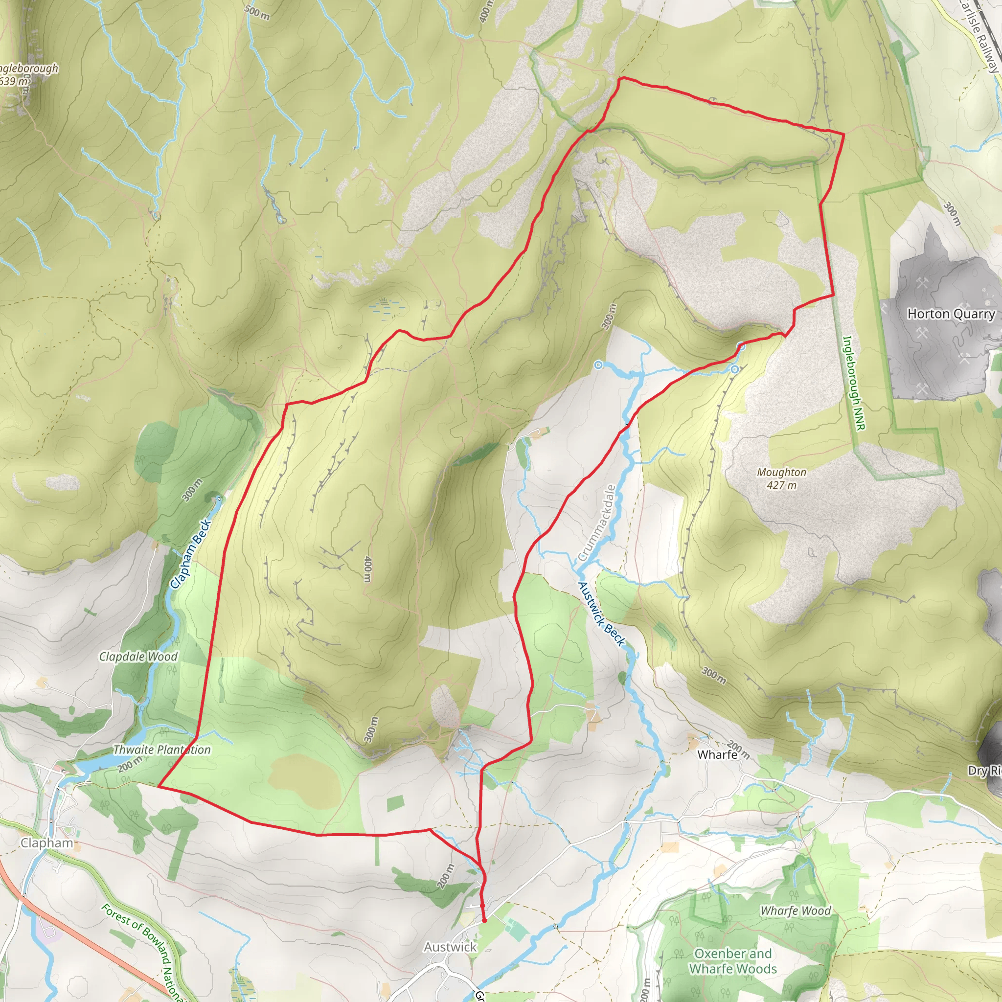 Sulber Gate and Crummack Dale from Austwick mobile static map
