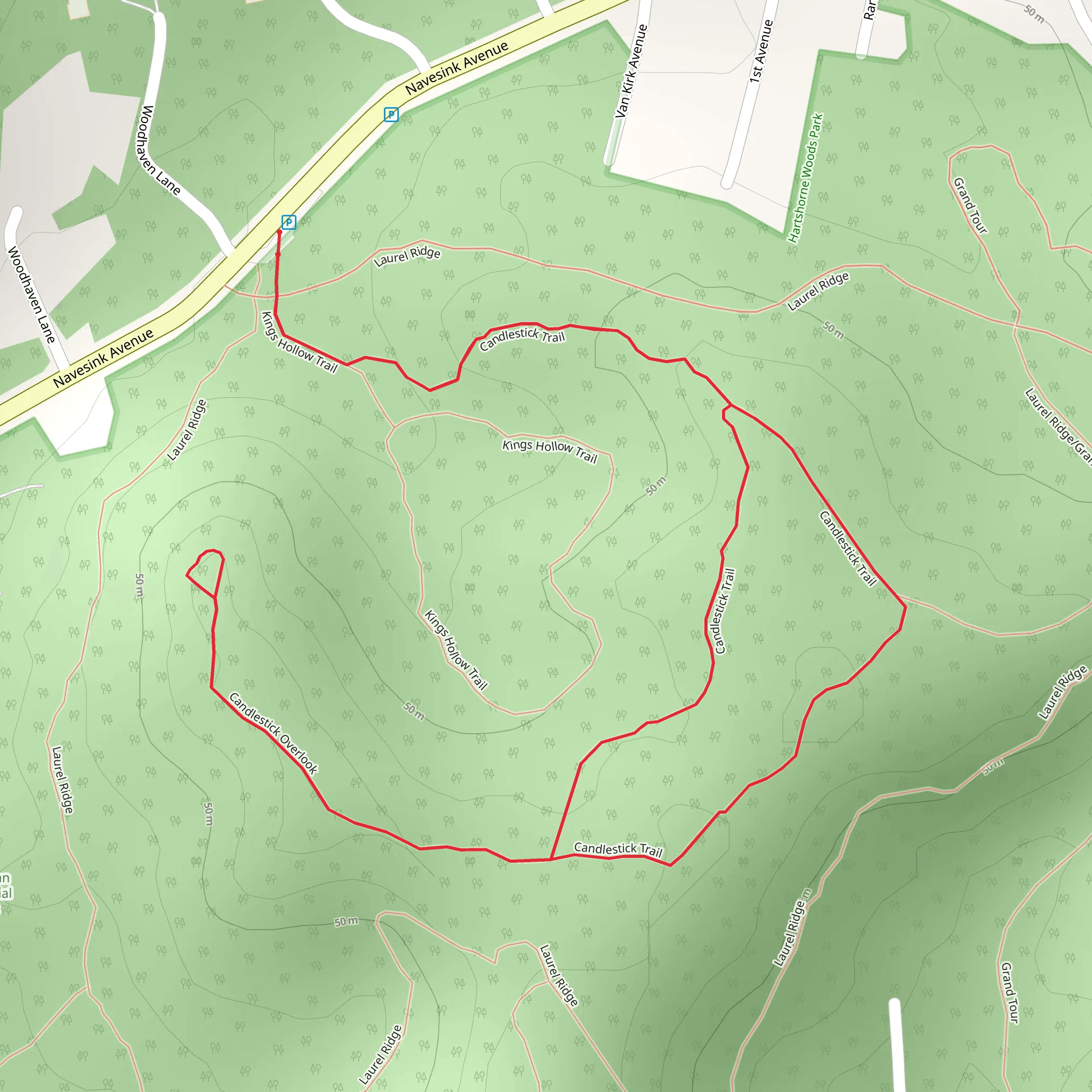 Candlestick Loop Trail mobile static map