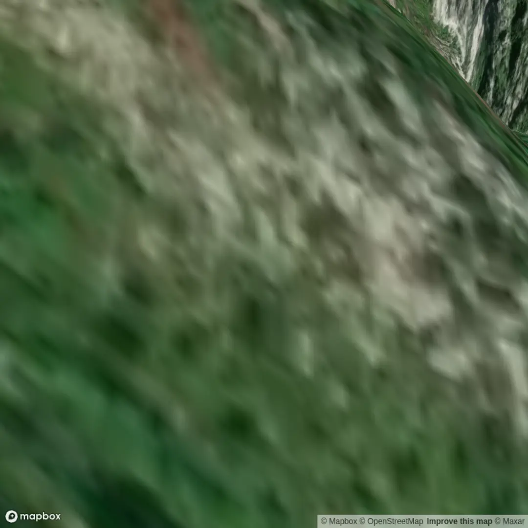 An image depicting the trail Nderlysaj to Blue Eye and its surrounding area.