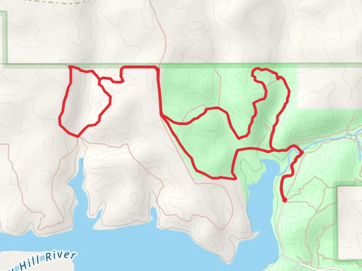 An image depicting the trail Kanopolis Reservoir Eastside Loop and its surrounding area.