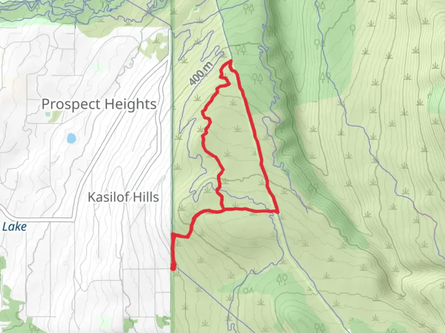 An image depicting the trail Denali View and Powerline Loop Trail and its surrounding area.
