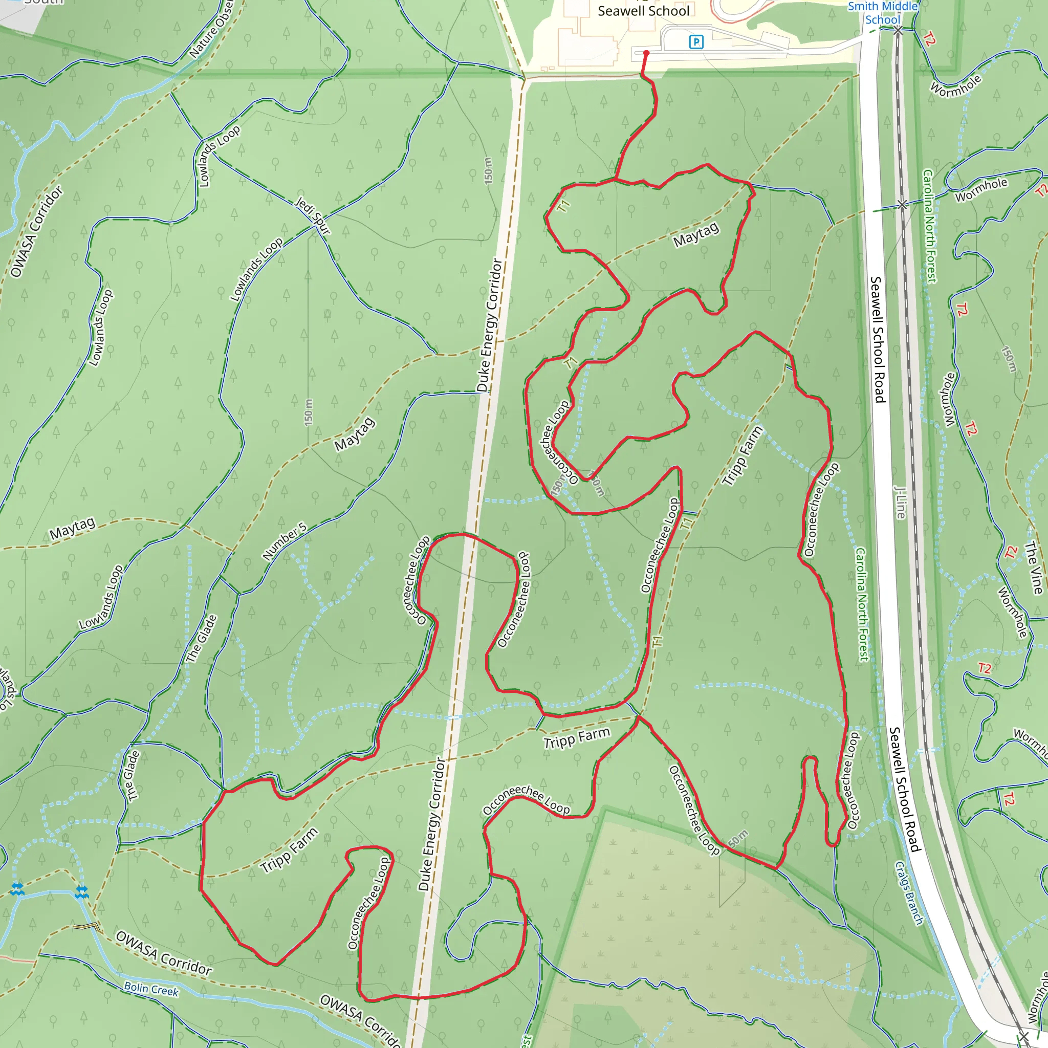 Occoneechee Loop mobile static map