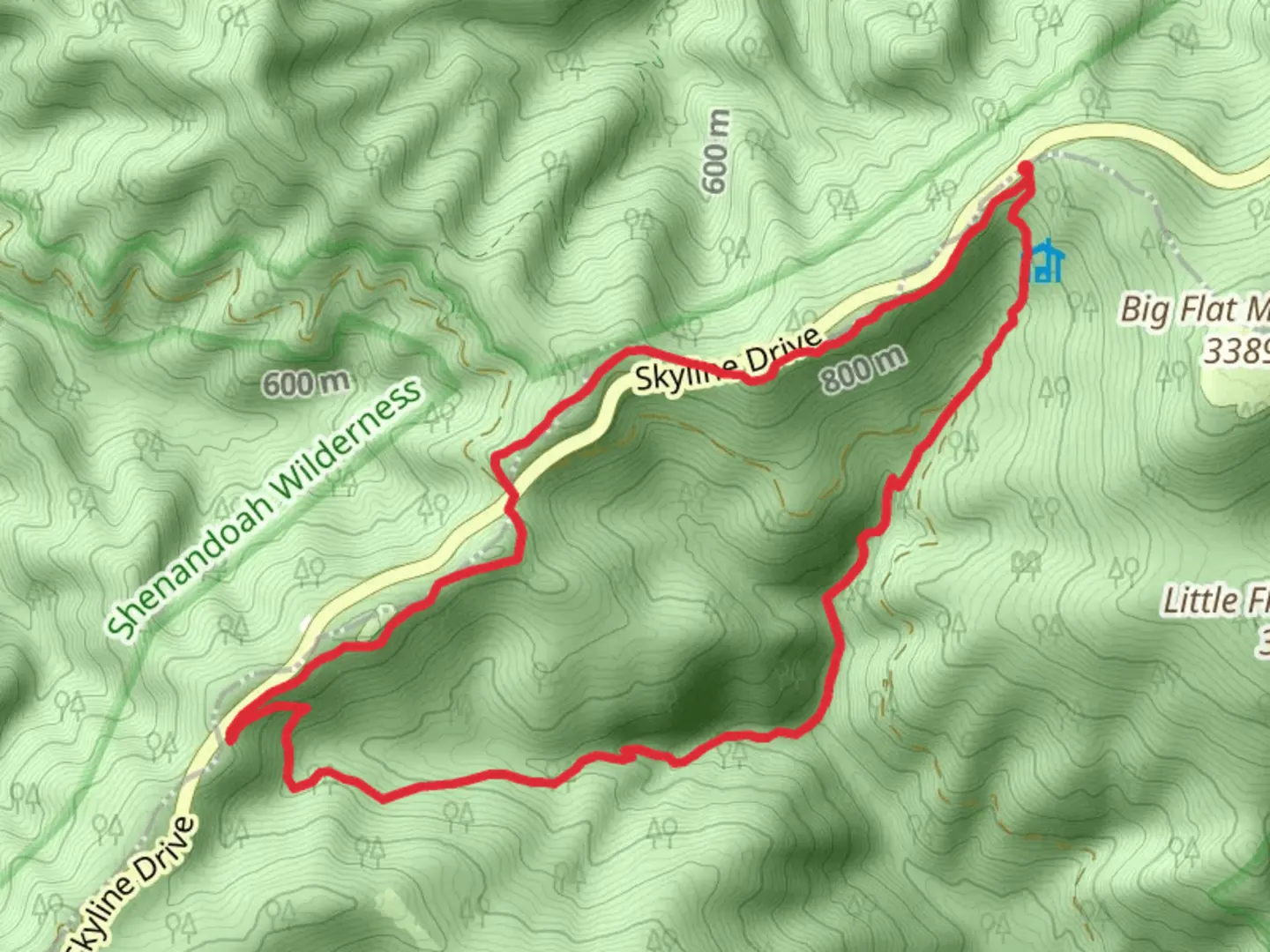 An image depicting the trail Doyles River , Jones Run and Browns Gap Loop Trail and its surrounding area.