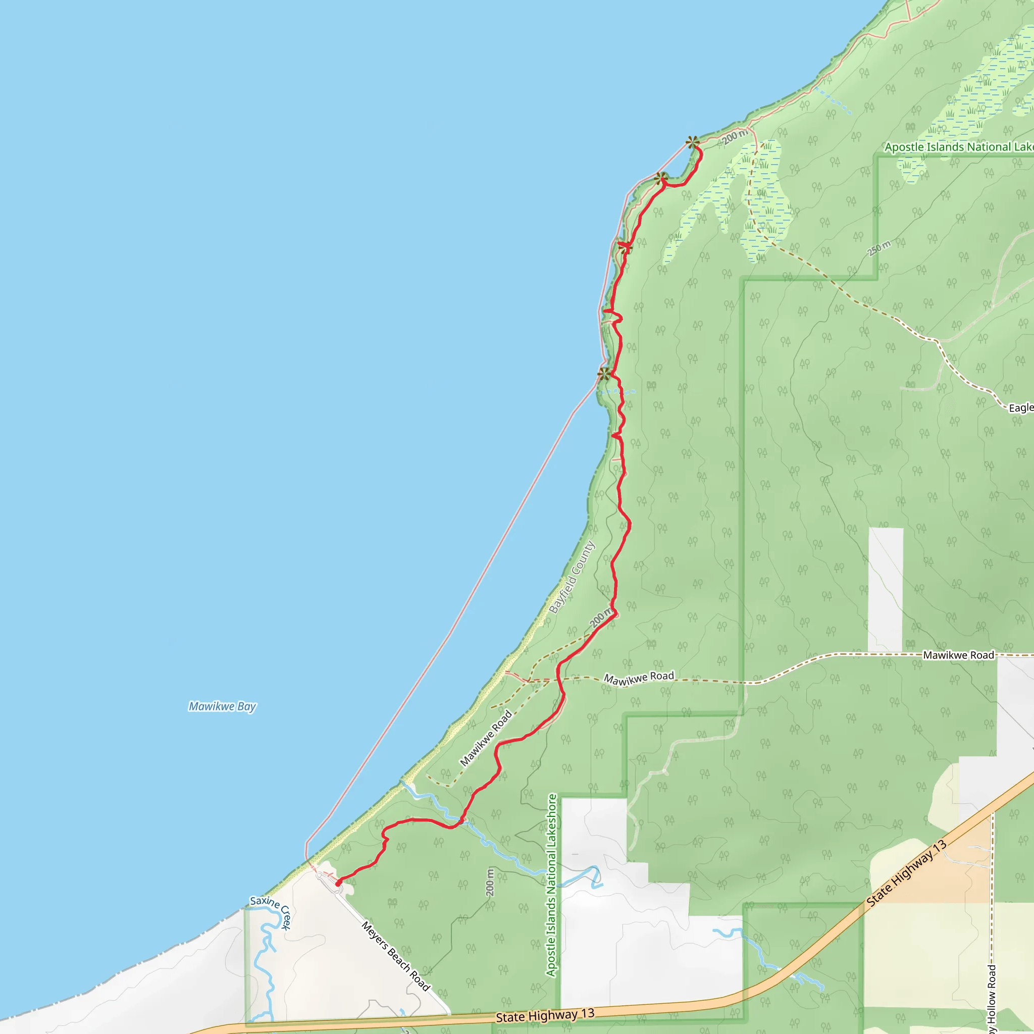 Lakeshore Trail mobile static map