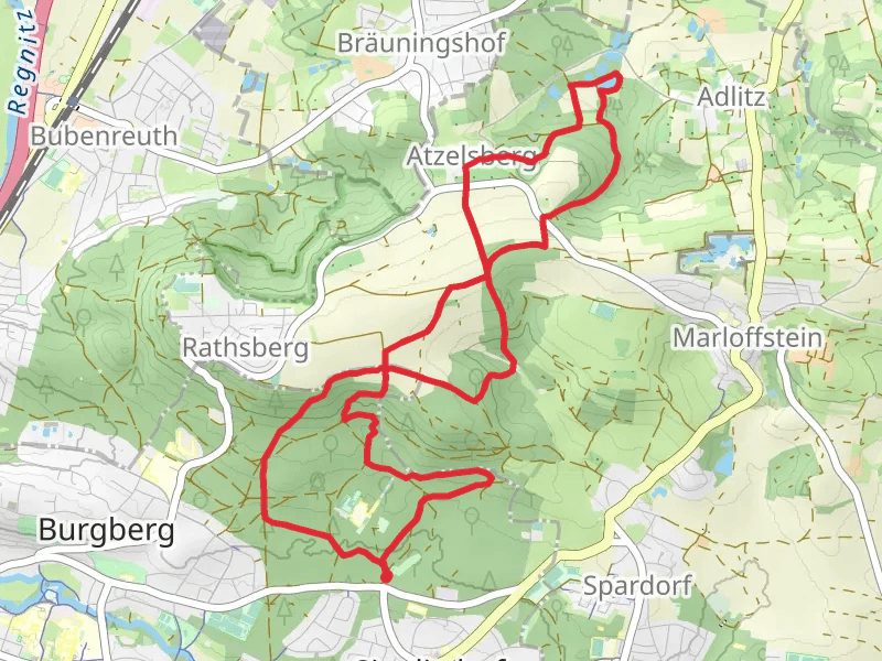 Mittlere Schwanenweiher via DAK Eidert and Berg -Talpfad