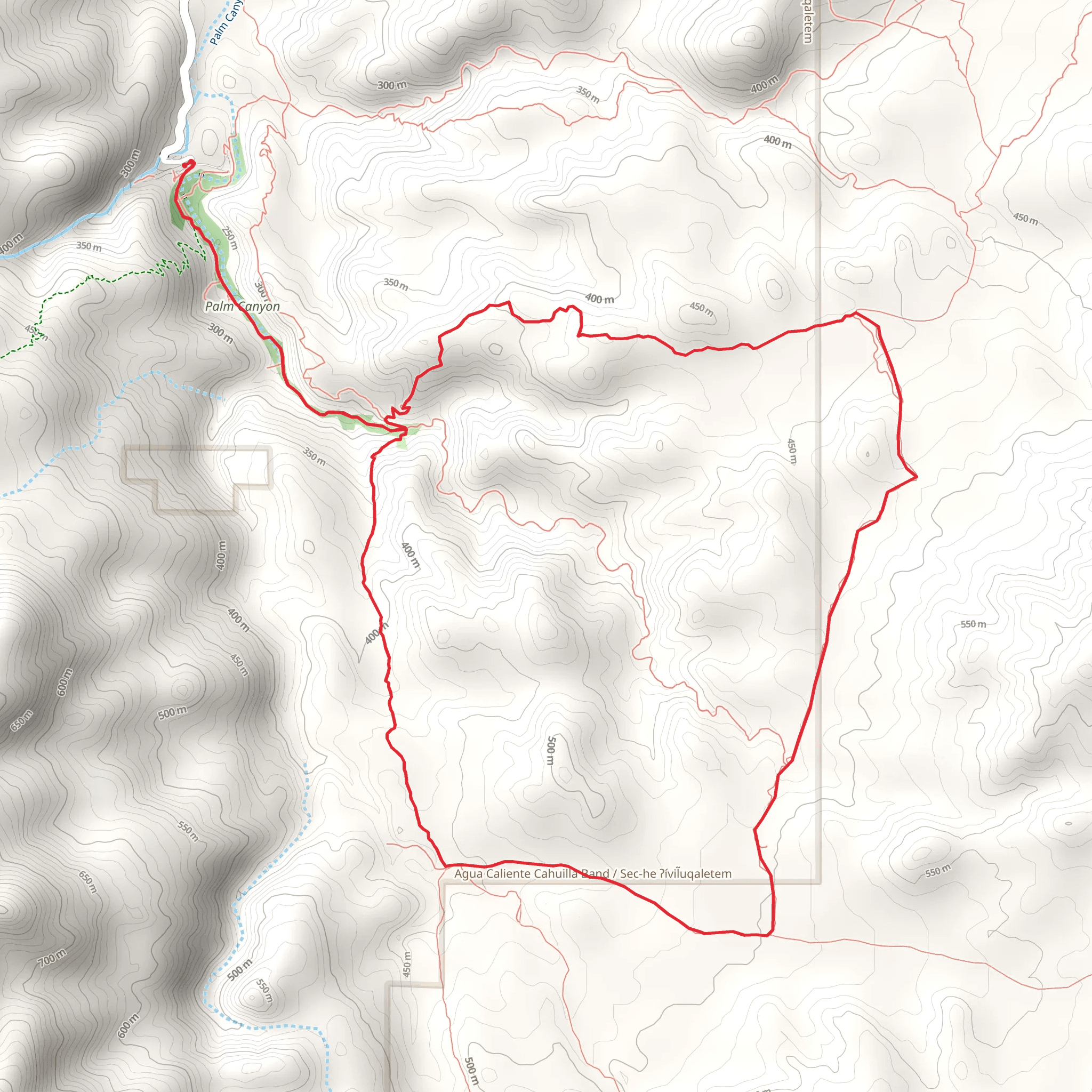 East Fork Palm Canyon and Rock Canyon Loop mobile static map
