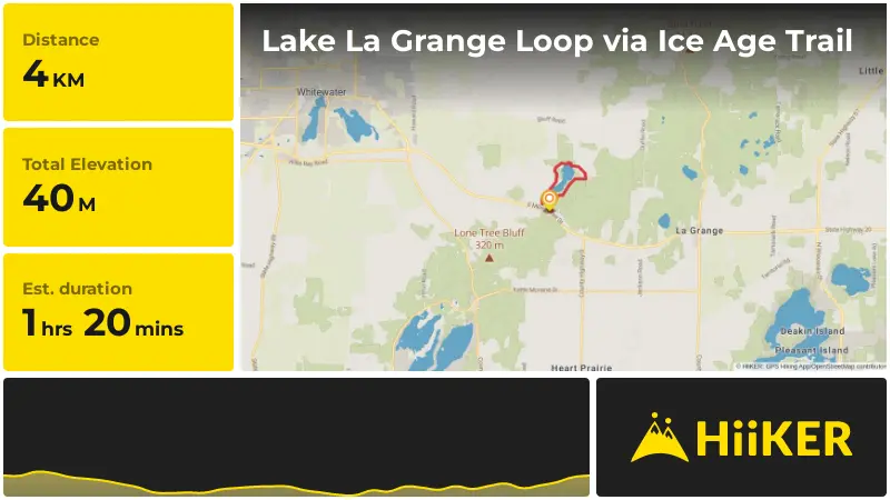 | Lake La Grange Loop via Ice Age Trail
