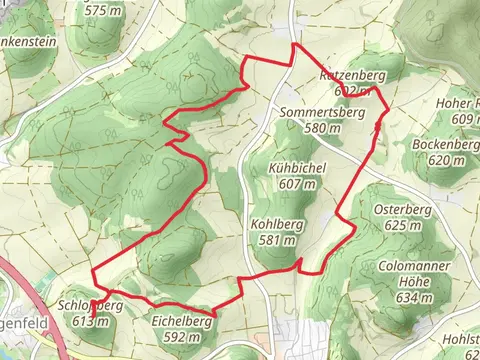 Schloßberg via Kramertsbuegel and Parsberger Weg