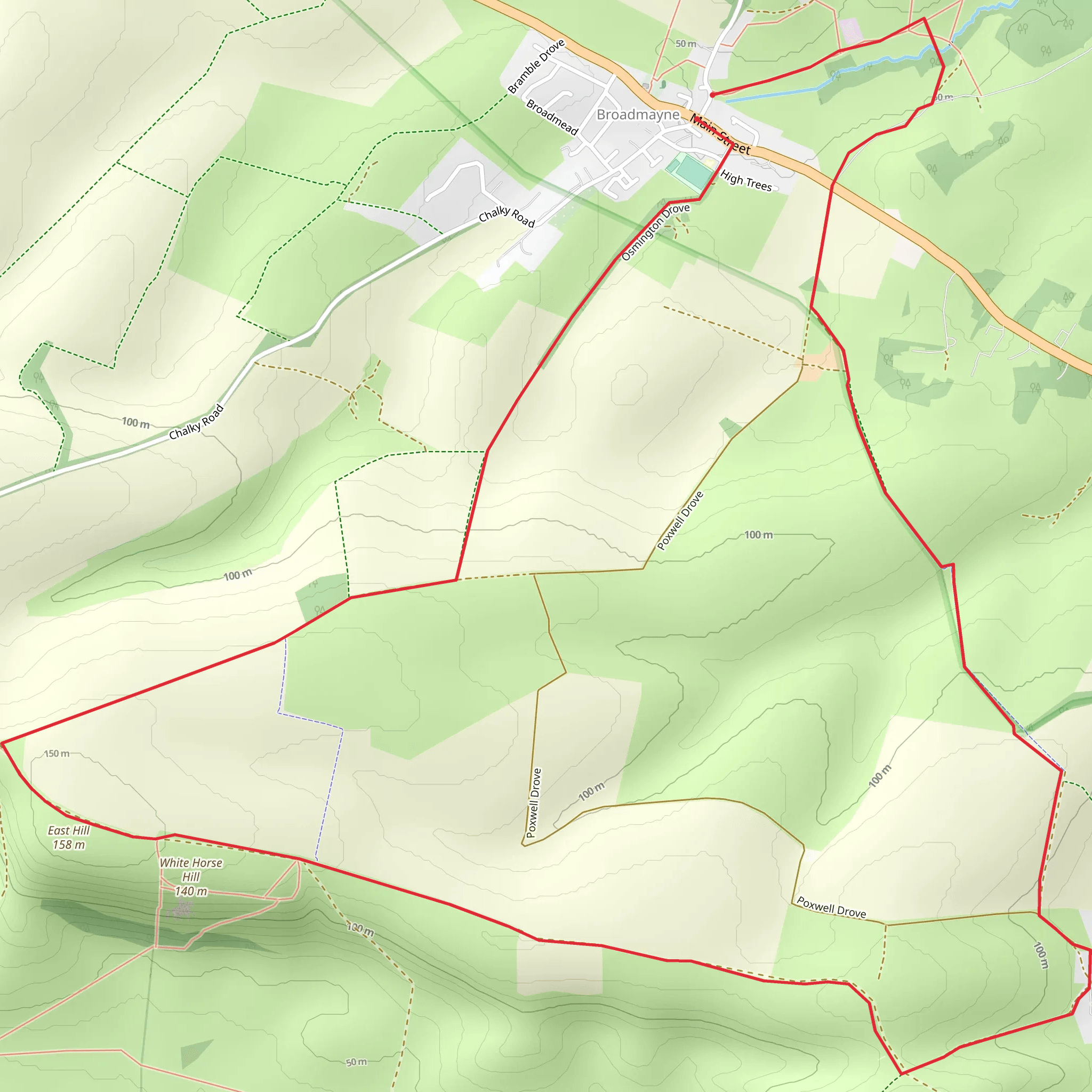 Hardy’s High Road Walk mobile static map