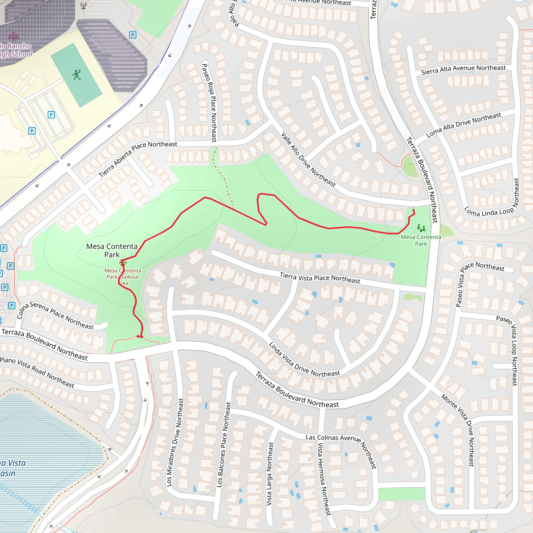 Mesa Contenta Park mobile static map