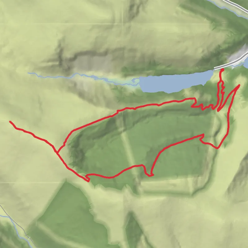 Lugduff twin tops from Glendalough by the Spinc mobile static map
