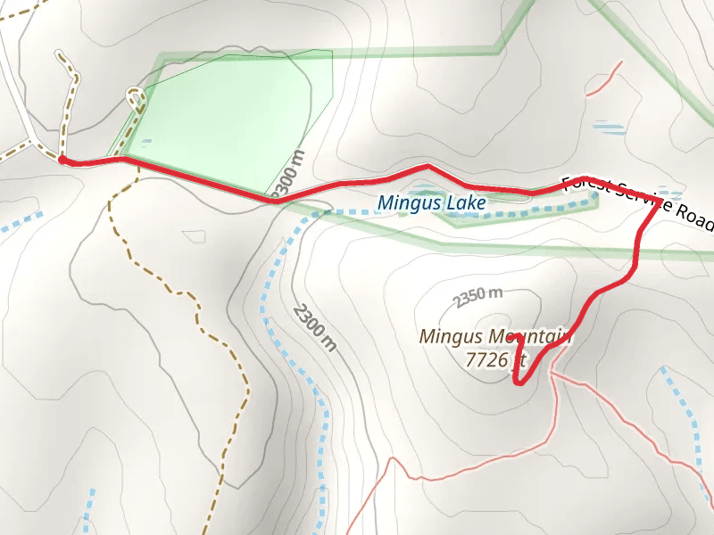 Mingus Lake - Forest Service Road 104A
