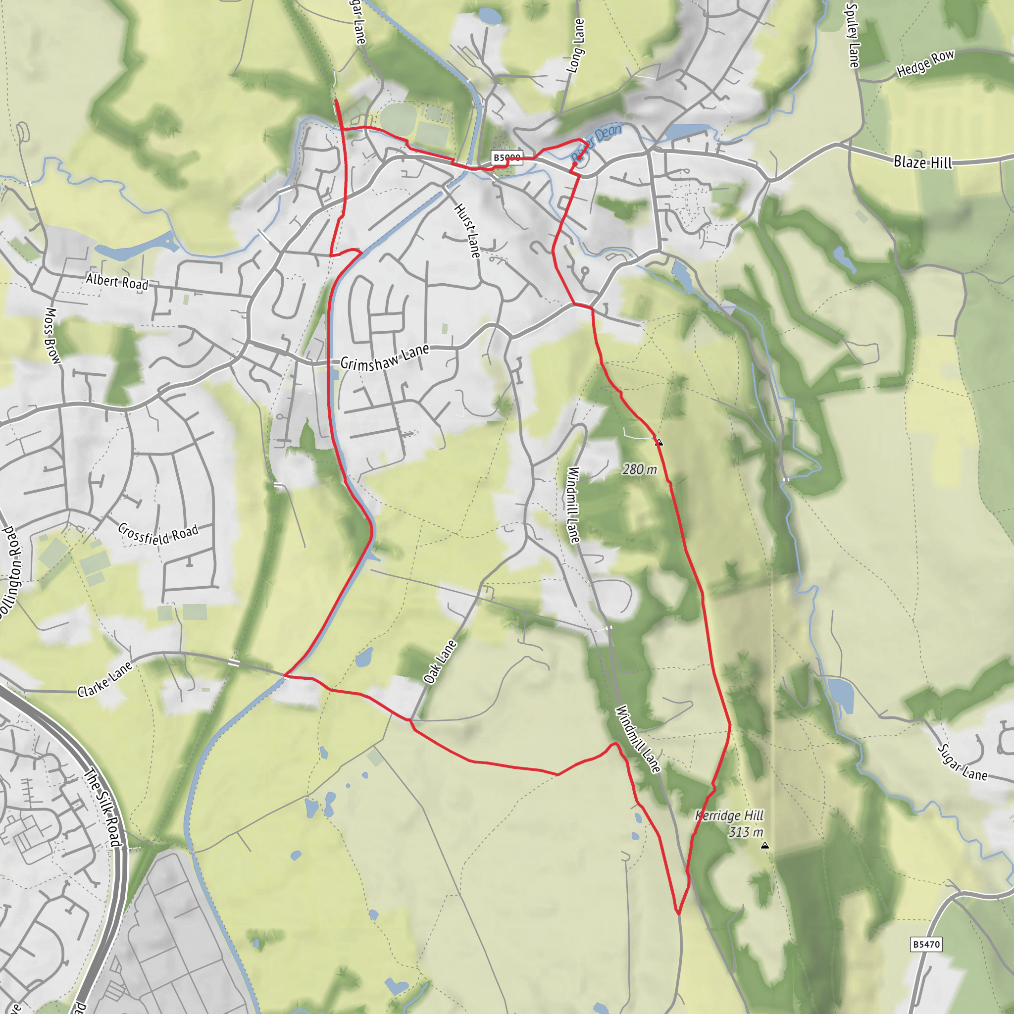 White Nancy Short mobile static map