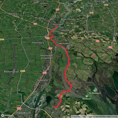 Dordrecht Stadspolders to Gorinchem via Merwede
