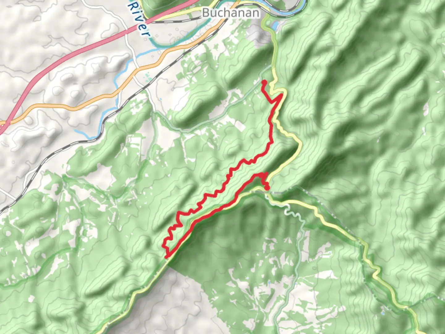 An image depicting the trail Appalachian and Mineshaft Trail and its surrounding area.