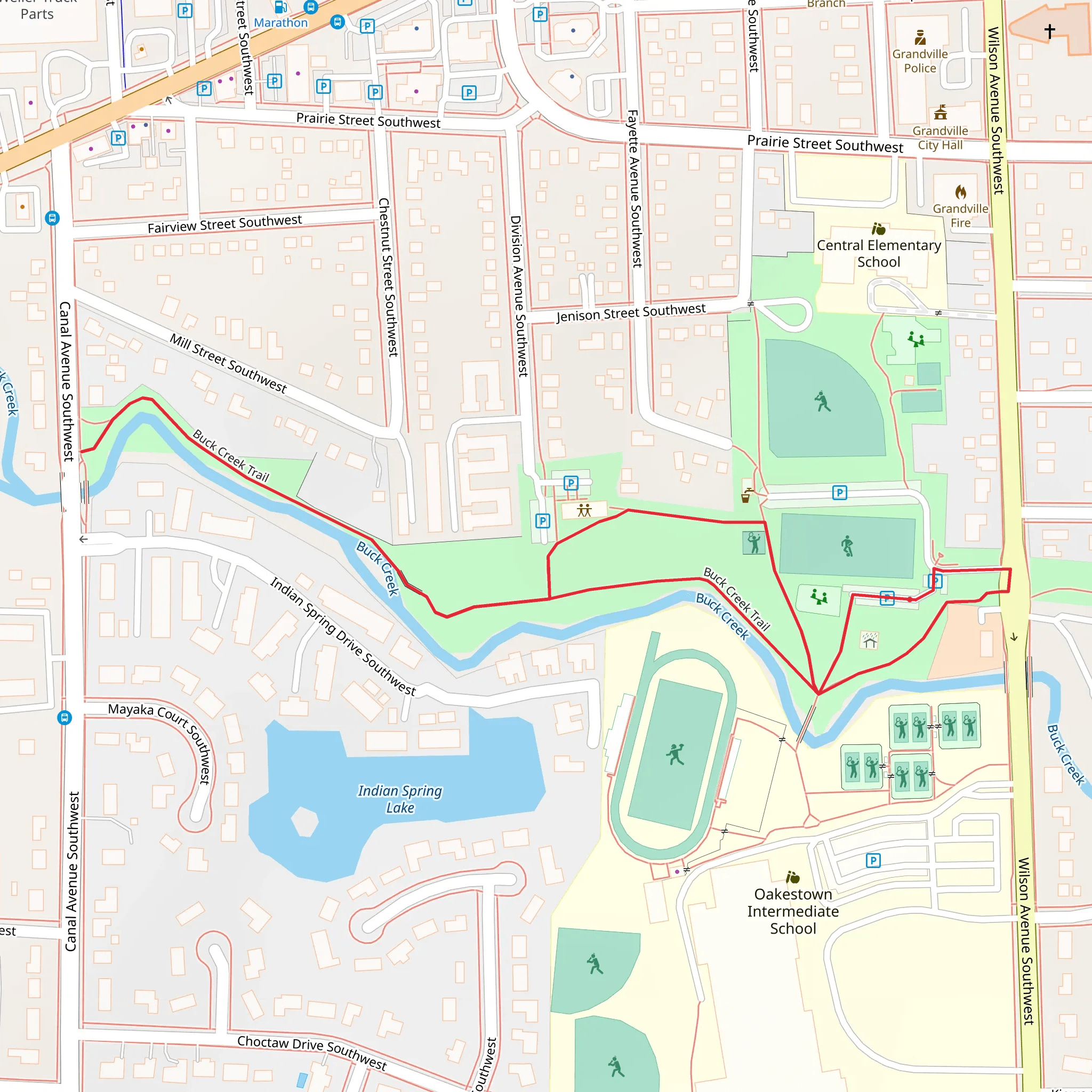 Buck Creek Loop Trail mobile static map
