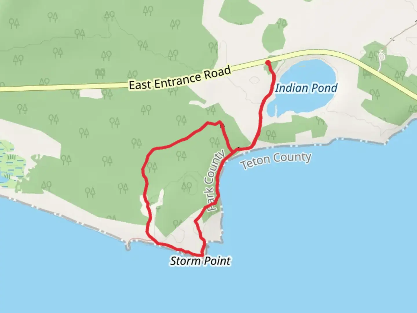 An image depicting the trail Storm Point Loop Trail and its surrounding area.