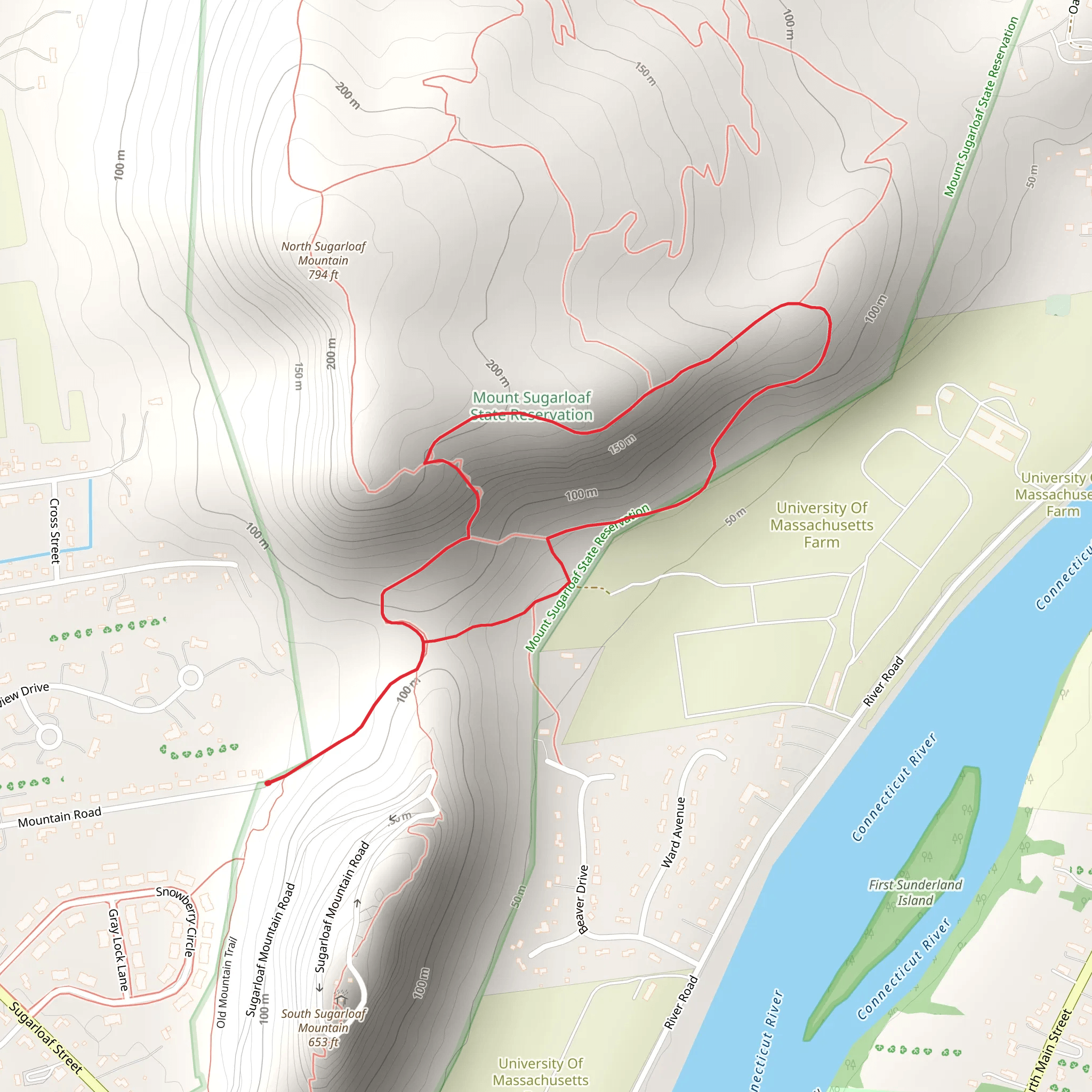 Sugarloaf Deerfield Loop mobile static map