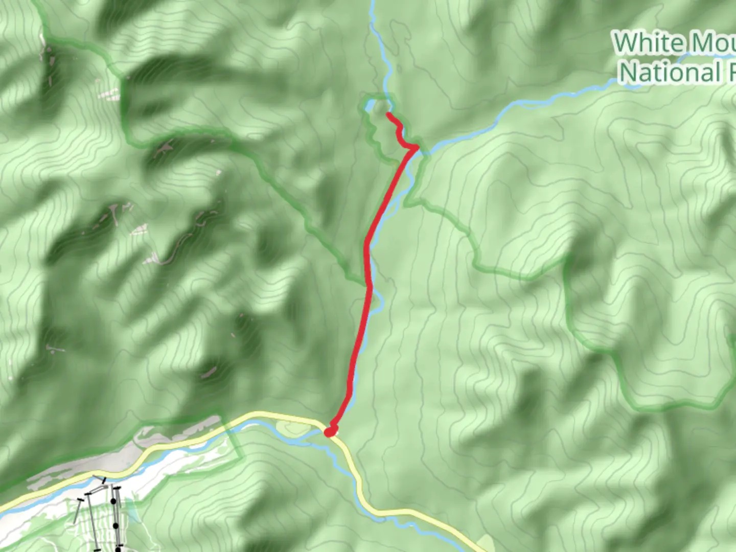 An image depicting the trail Black Pond via Lincoln Woods Trail and its surrounding area.