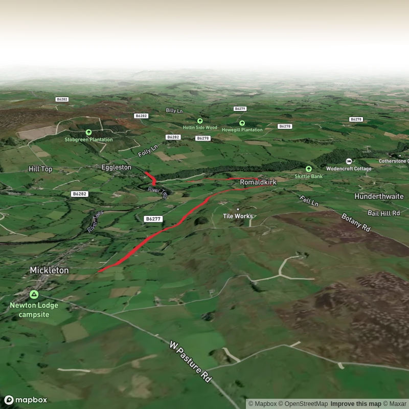 Mickleton to Egglestone Hall