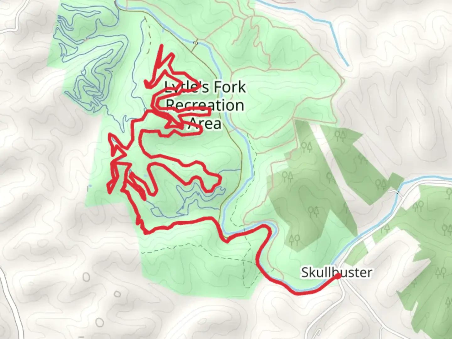 An image depicting the trail Blue, Orange and KC Loop and its surrounding area.