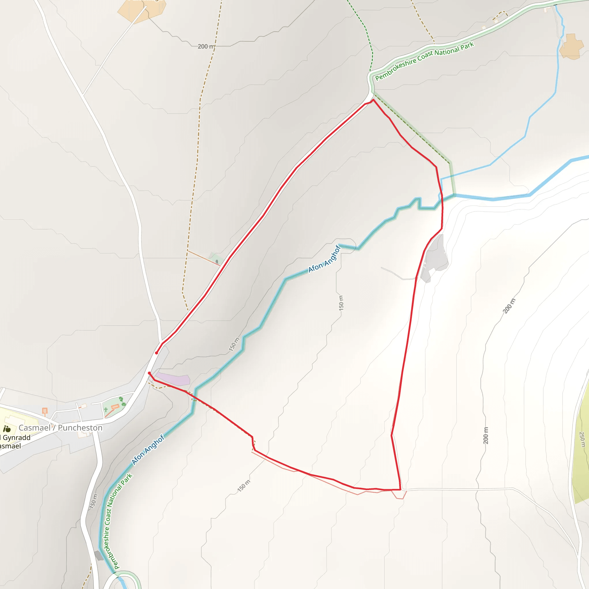 Puncheston Walk mobile static map