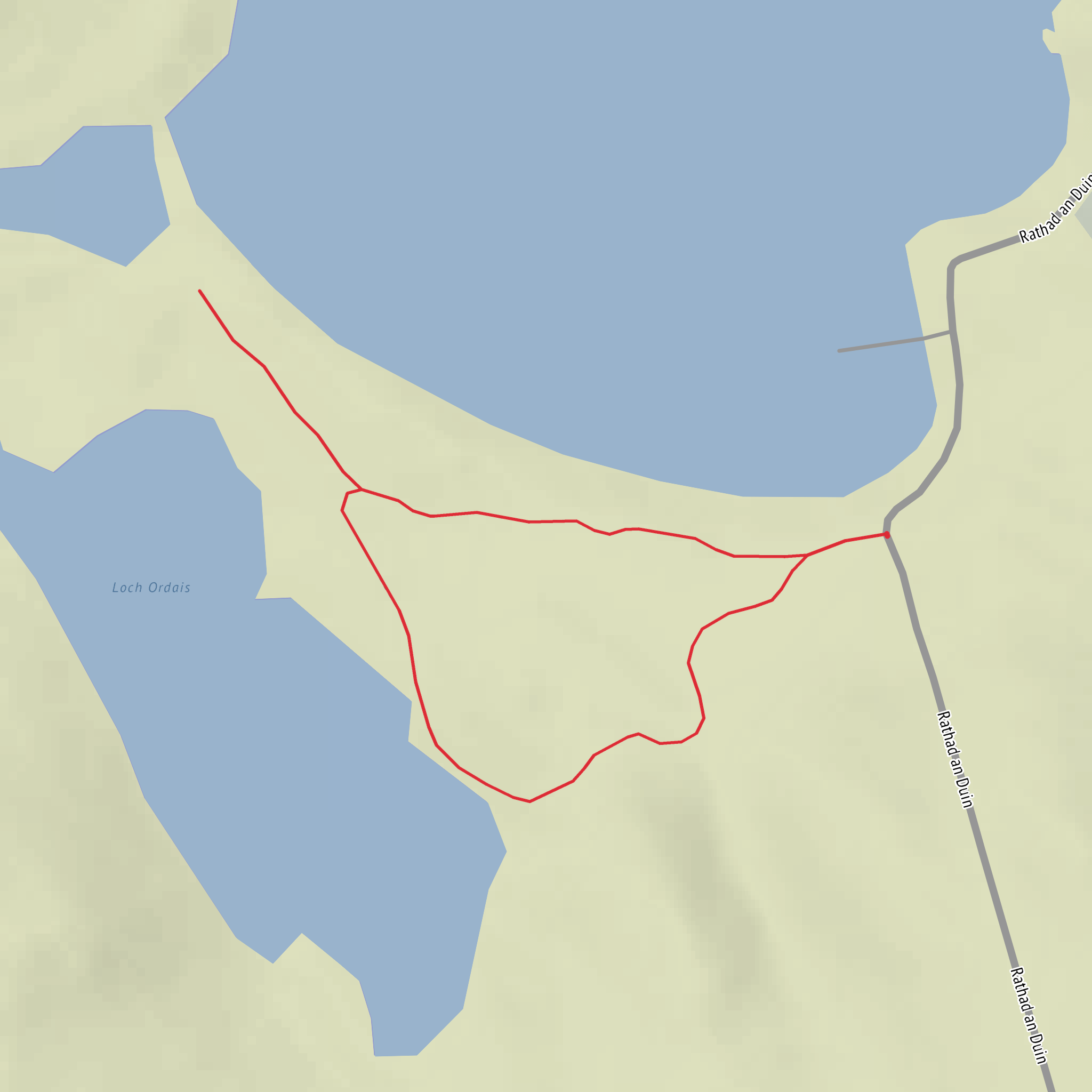 Loch Ordais mobile static map