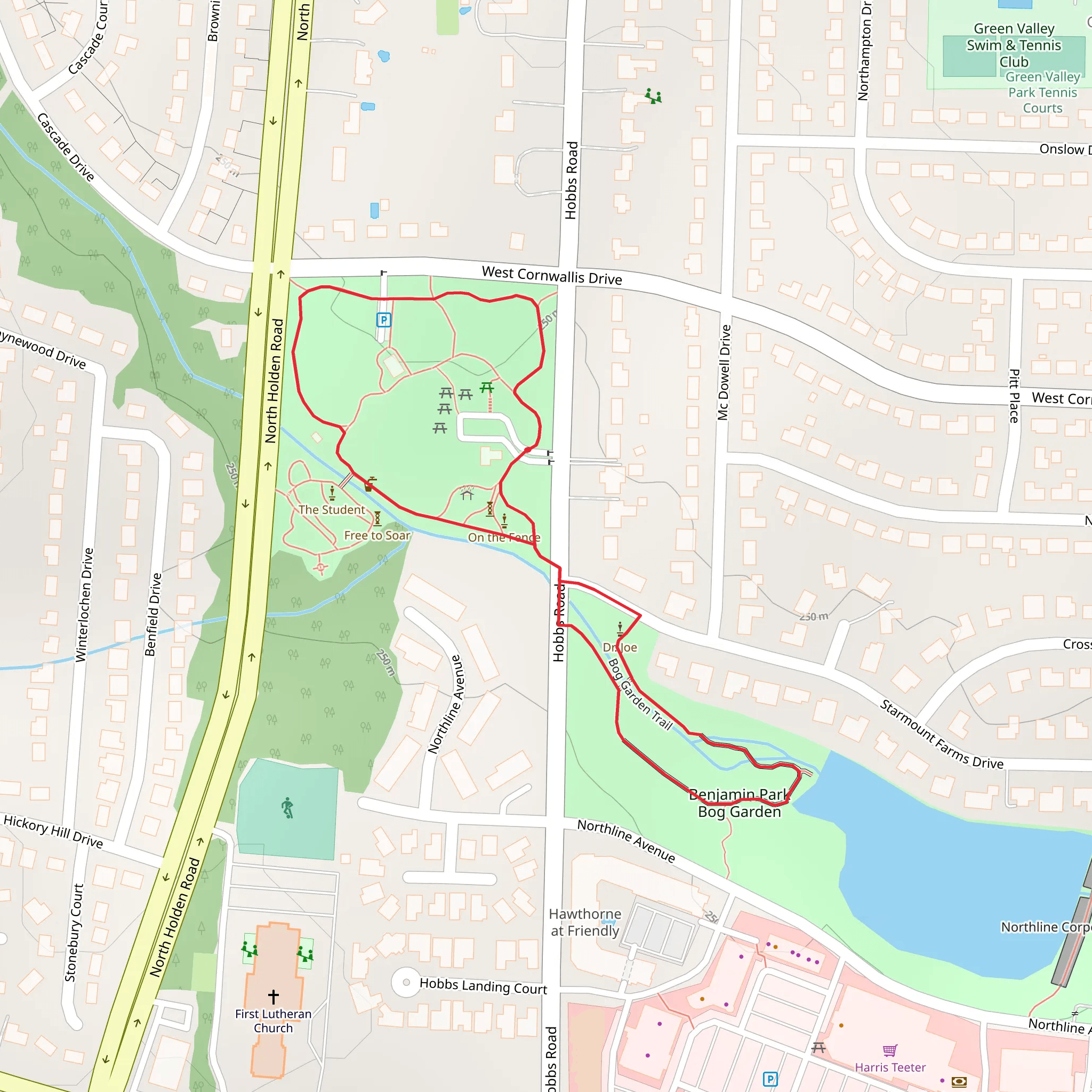 Tanger Family Bicentennial Garden Trail and Bog Garden Trail Loop mobile static map