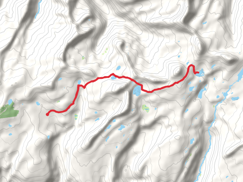 Upper Setting Trail, Big Elk Lake Trail and Island Lake