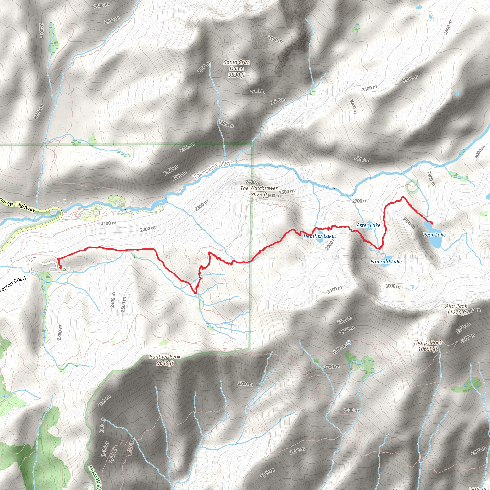 Emerald Lake and Pear Lake Trail mobile static map