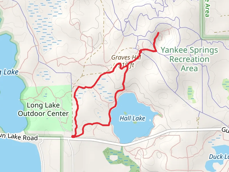 Hall Lake and North Country Trail Loop