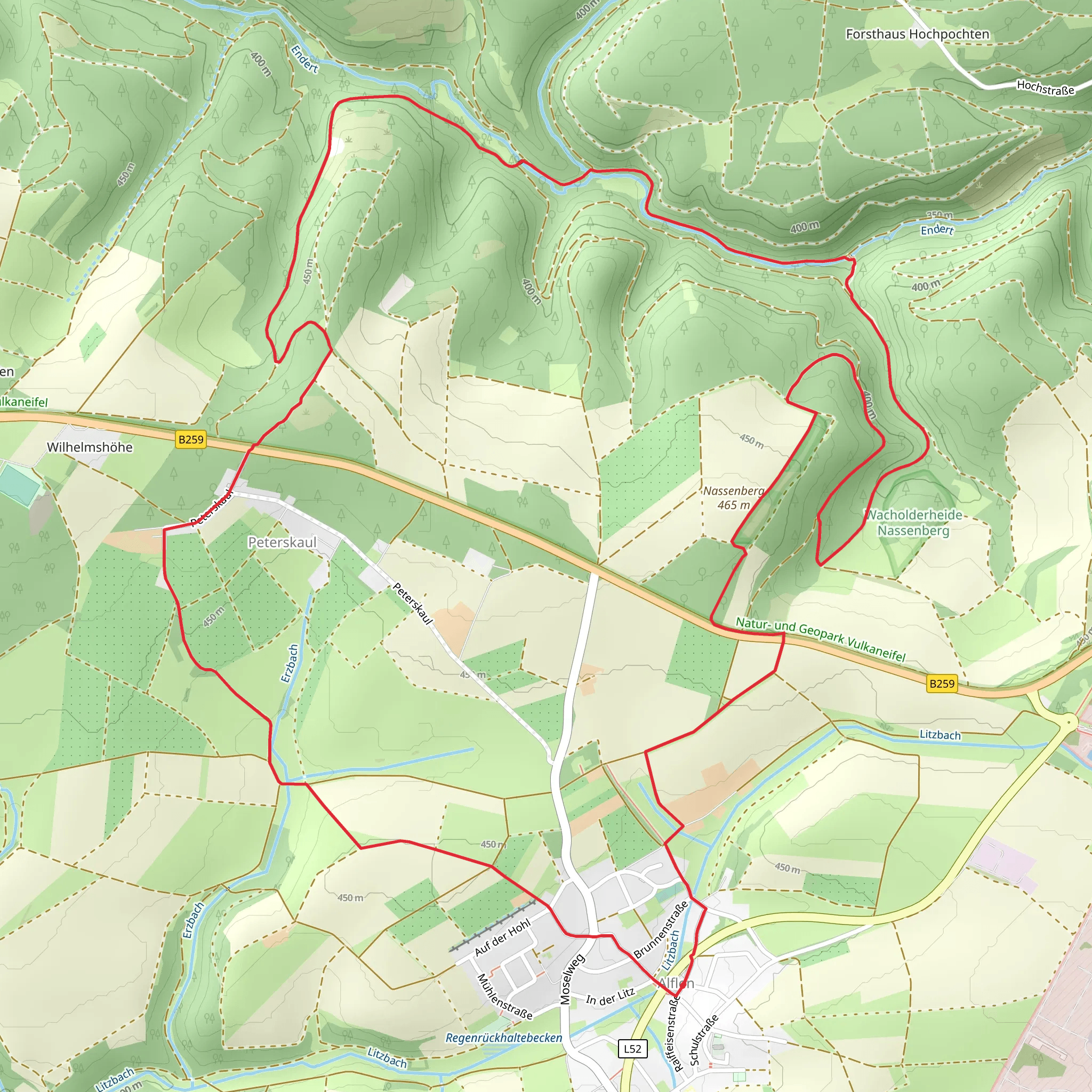 Nassenberg via Wacholder Endert Pfad Loop mobile static map